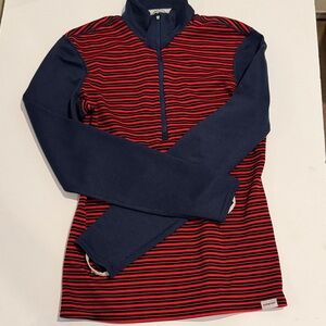 Women’s‎ Patagonia Navy and Red Striped Pullover XS